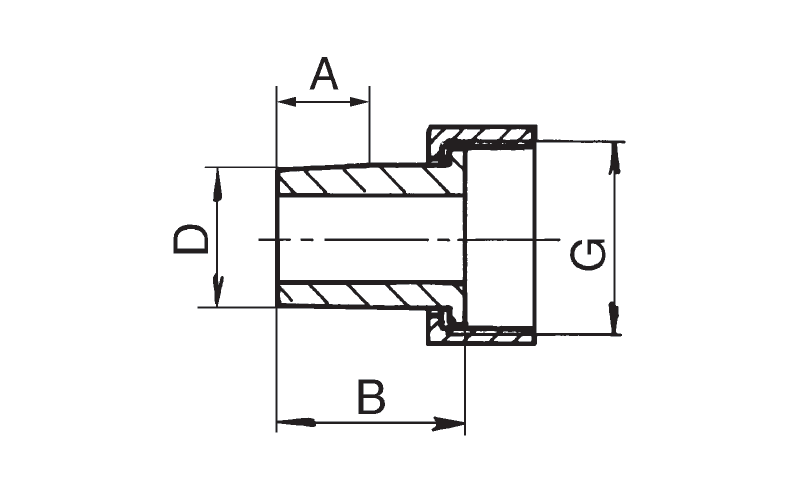 PPR Hrdlo s prevlečenou maticou 32x5/4"