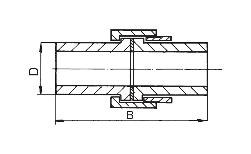 PPR Rozoberateľný spoj trubka - trubka 50