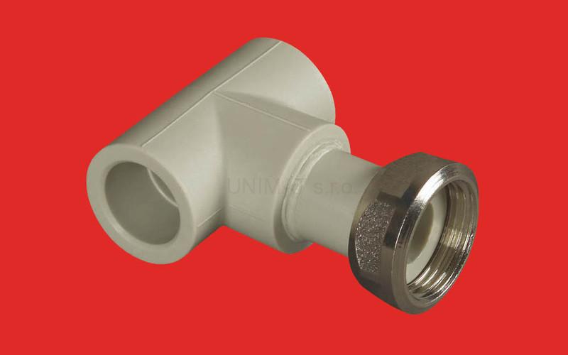 PPR T-kus - prechodka plastová s prevlečenou maticou 32×3/4”×32