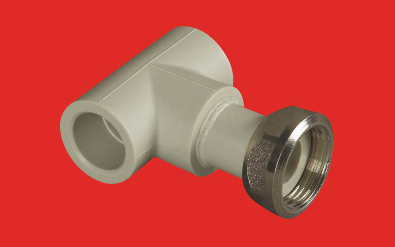 PPR T-kus - prechodka plastová s prevlečenou maticou 32×1”×32