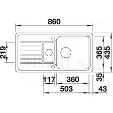 BLANCO LEGRA 6S Compact 780x500 mm drez silgranit Pura Dur 