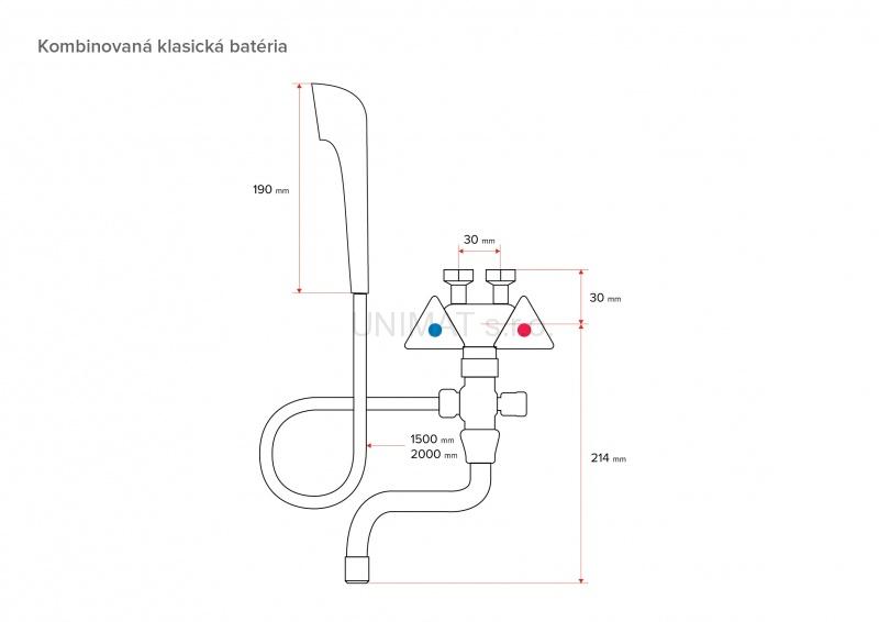 HAKL kombinovaná klasická beztlaková batéria 18/150