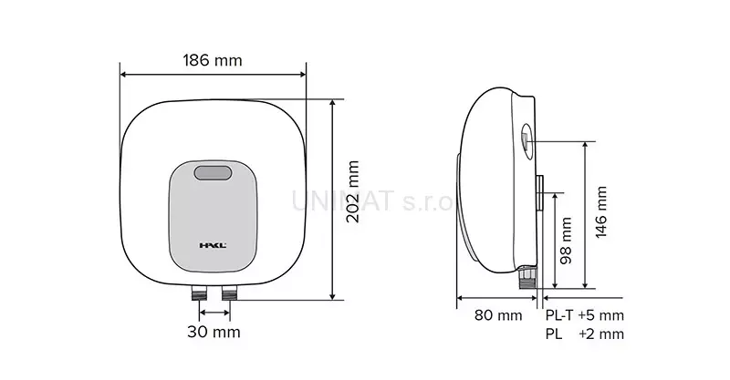 HAKL PL155, 5,5KW ohrievač vody
