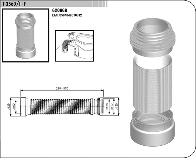 Prípojka k WC T-3560 /I - F
