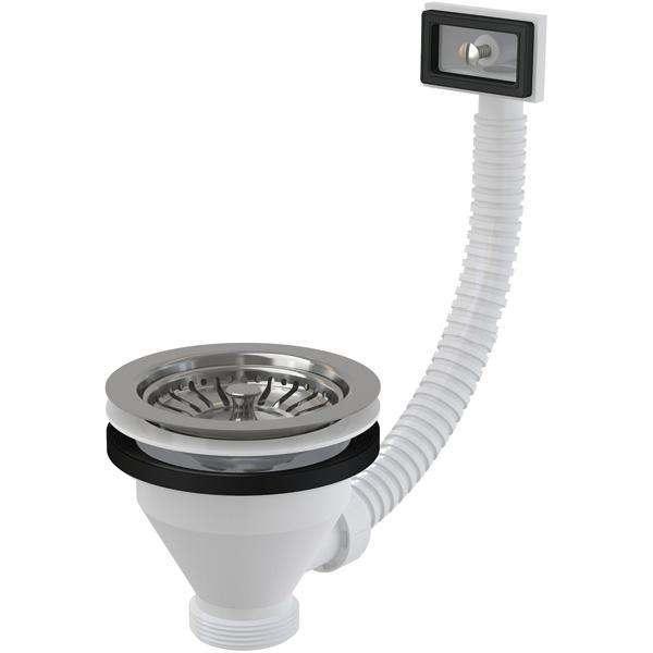 Výpusť drezová 6/4" s nerezovu mrieížkou Ø115 a flexi prepadom A38