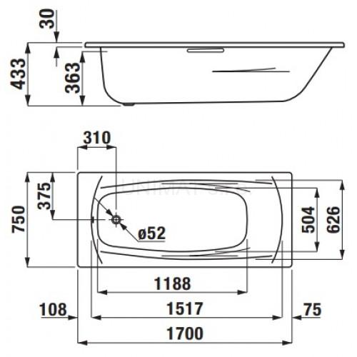 Laufen Palladium 170x75