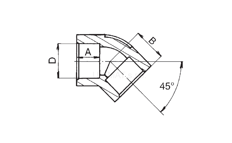 PPR koleno 45° 16