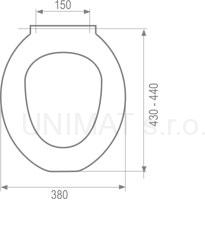 Hit biely AB WC sedátko, kovové úchyty