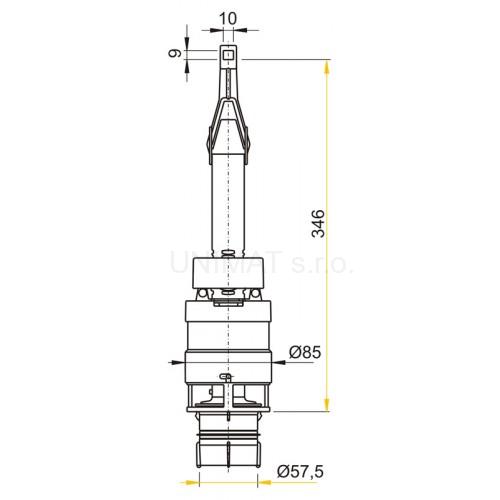Vypúšťací ventil pre moduly výšky 1 000, 1 200 A06