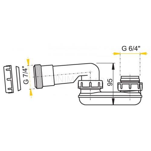 Zápachová uzávera A53 7/4"