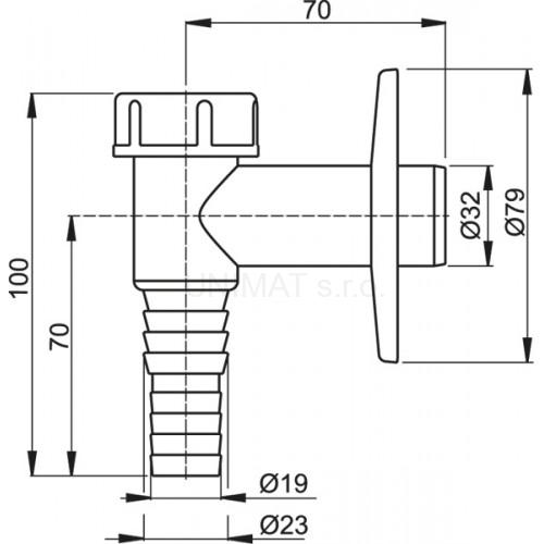 Sifón práčkový nadomietkový biely APS2