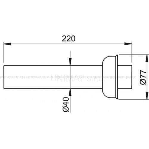 Trubka s rozetou Ø40 P046