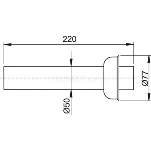 Trubka s rozetou Ø50 P047