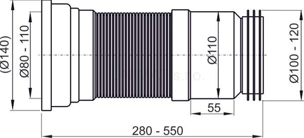 Flexi napojenie k WC A970