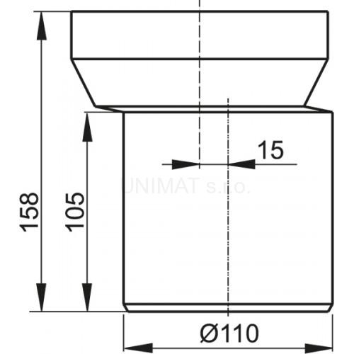 Dopojenie k WC – nátrubok excentrický A92