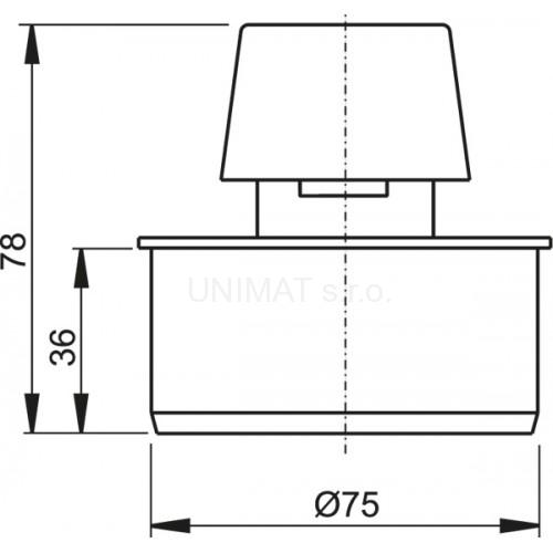Privzdušňovacia hlavica Ø75 APH75
