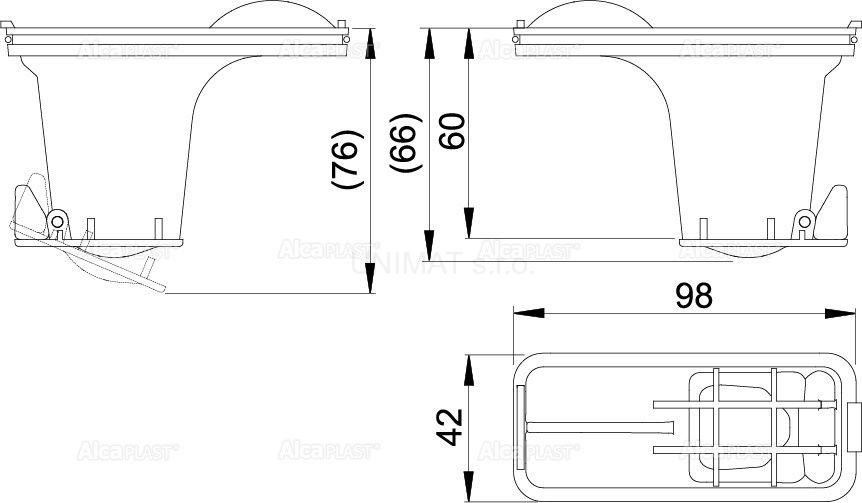 Sada kombinovaných zápachových uzáver pre nerezové žľaby P095