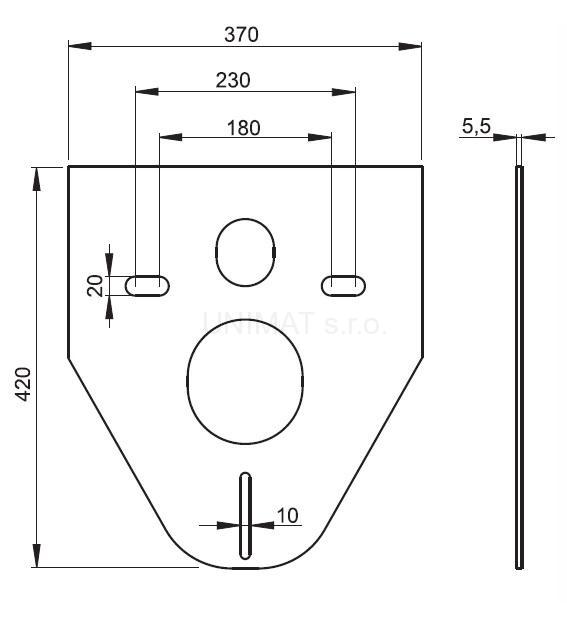 Izolačná doska pre závesné WC a bidet M91
