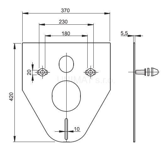 Izolačná doska pre závesné WC a bidet s príslušenstvom a krytkou (biela) M910