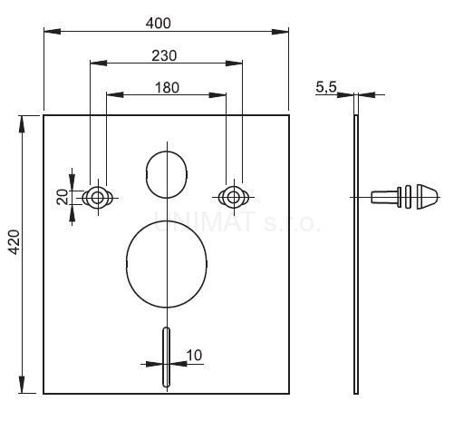 Izolačná doska pre závesné WC a bidet s príslušenstvom a krytkou (chróm) M930CR