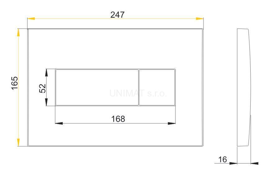 Ovládacie tlačítko pre predstenové inštalačné systémy (biele) M370