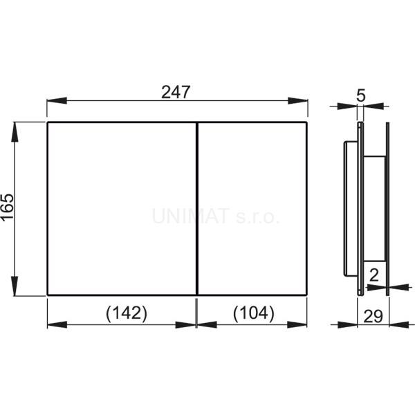 Ovládacie tlačidlo, nerez - polomat AIR-INOX