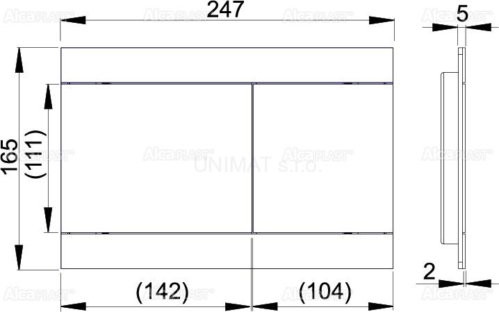 Ovládacie tlačidlo, nerez-lesk/biela FUN-WHITE