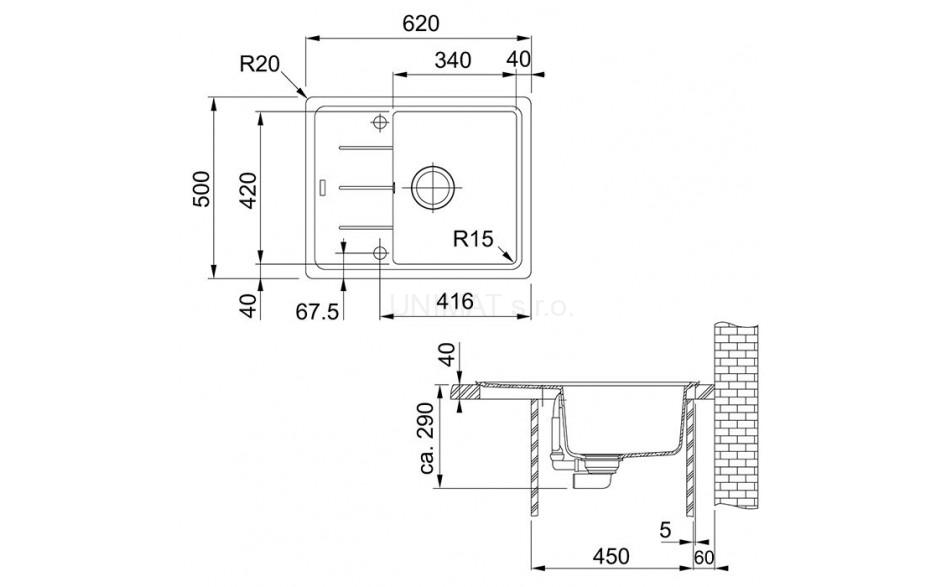 Franke BFG 611-62 fragranit drez 620x500 mm