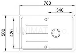 Franke BFG 611-78 fragranit drez 780x500 mm