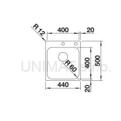 BLANCO SUPRA 400-IF leštená nerez 400x440mm