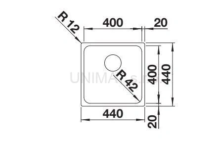 BLANCO SOLIS 400-IF leštená nerez 400x440mm