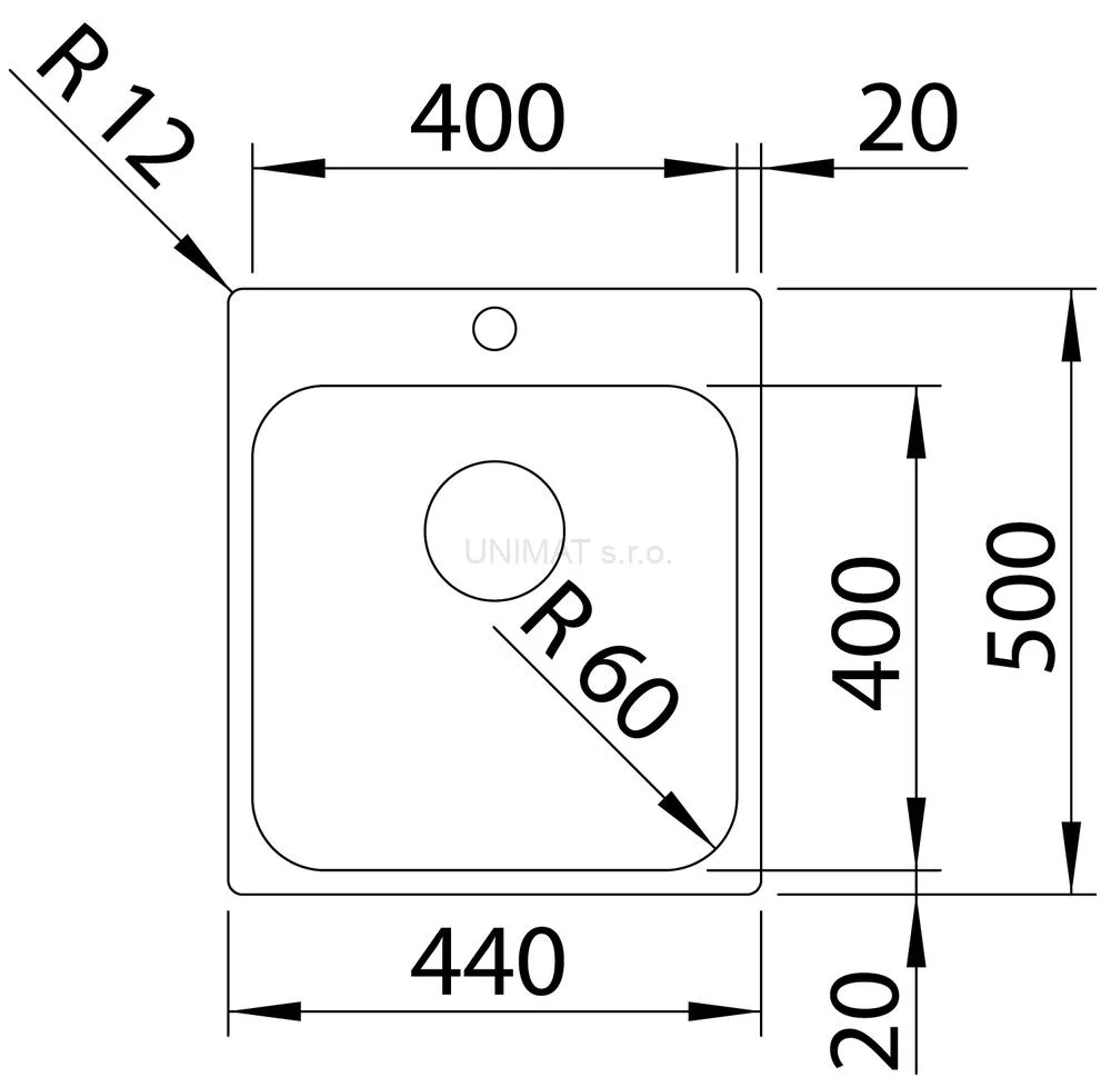 BLANCO SUPRA 400-IF/A leštená nerez 400x440mm 