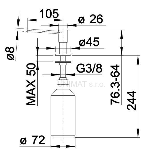 DÁVKOVAČ PIONA chróm