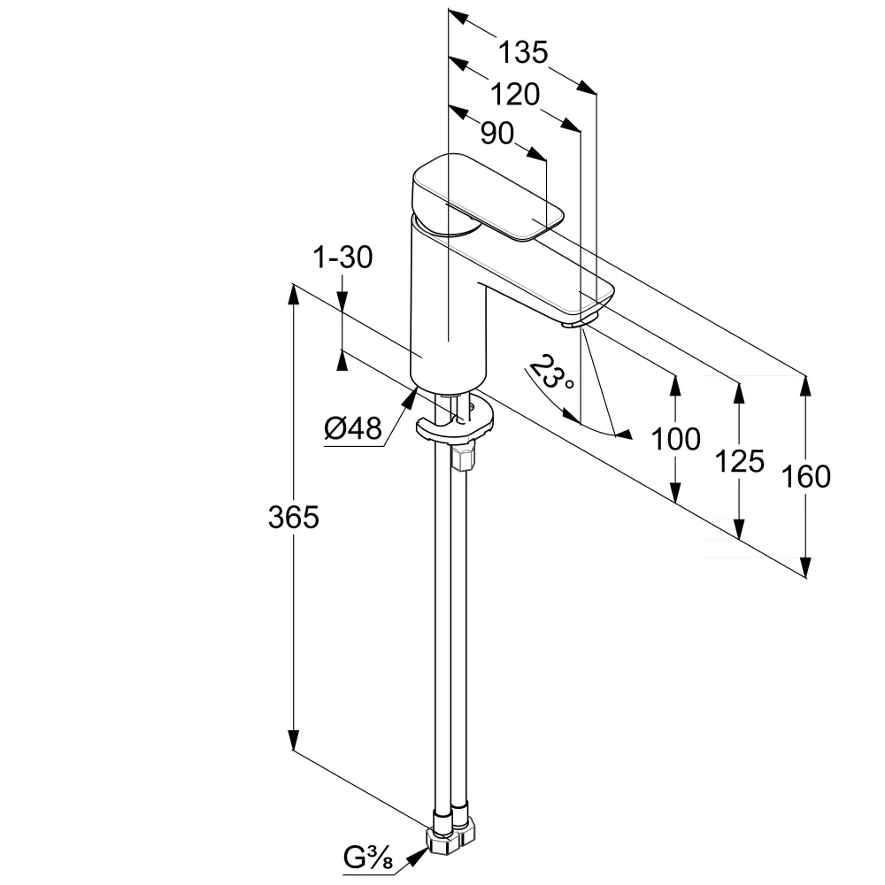 Kludi PURE&STYLE umýv. batéria chróm 