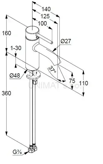 Kludi Bozz umývadlová batéria chróm 